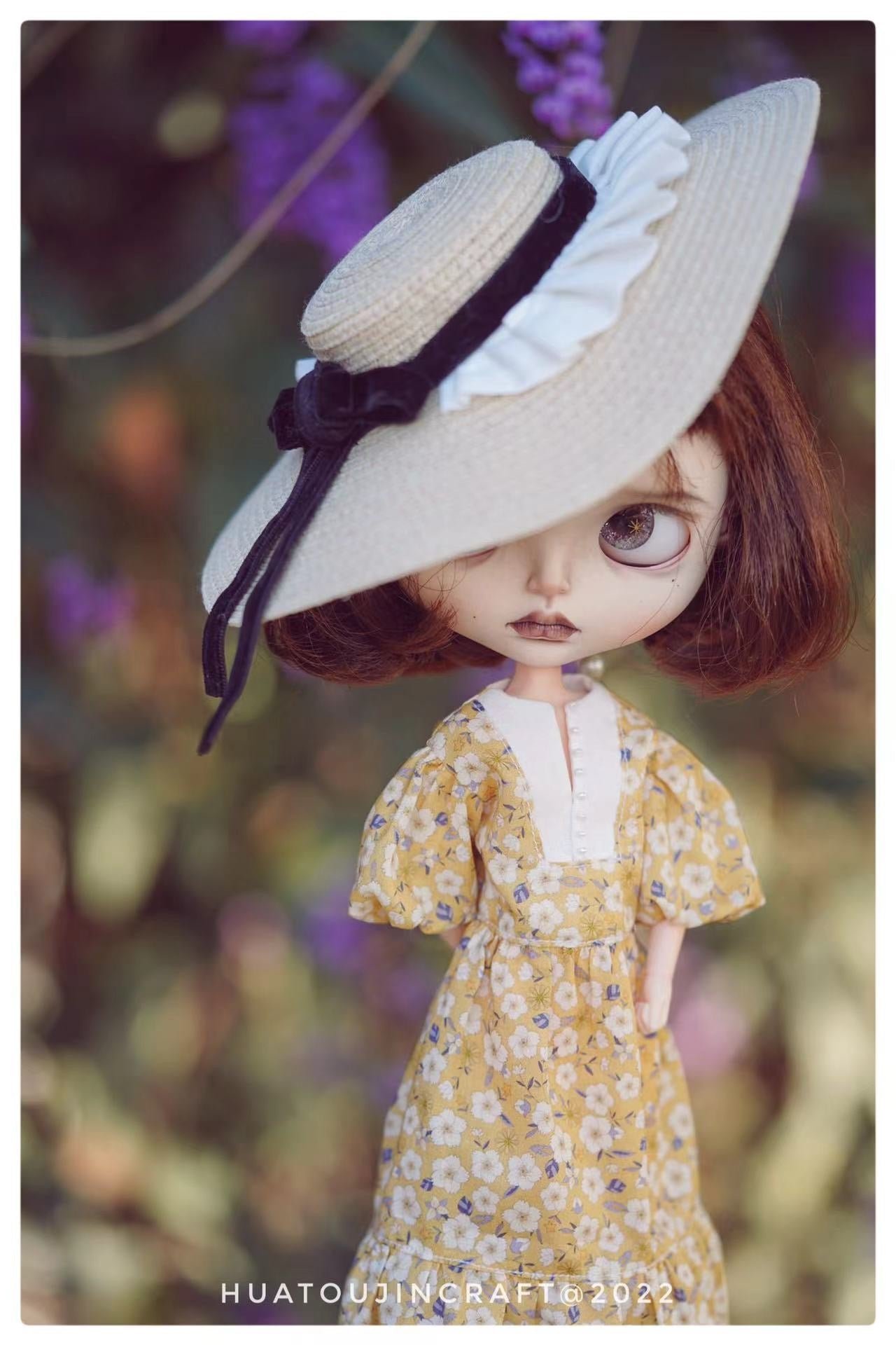 BLYTHE DOLL cloth Dress sewing pattern , Dolls clothes pattern and tutorial, Clothes sewing pattern for stuffies,BLYTHE DOLL cloth raw material DRESS HAT - Image 3