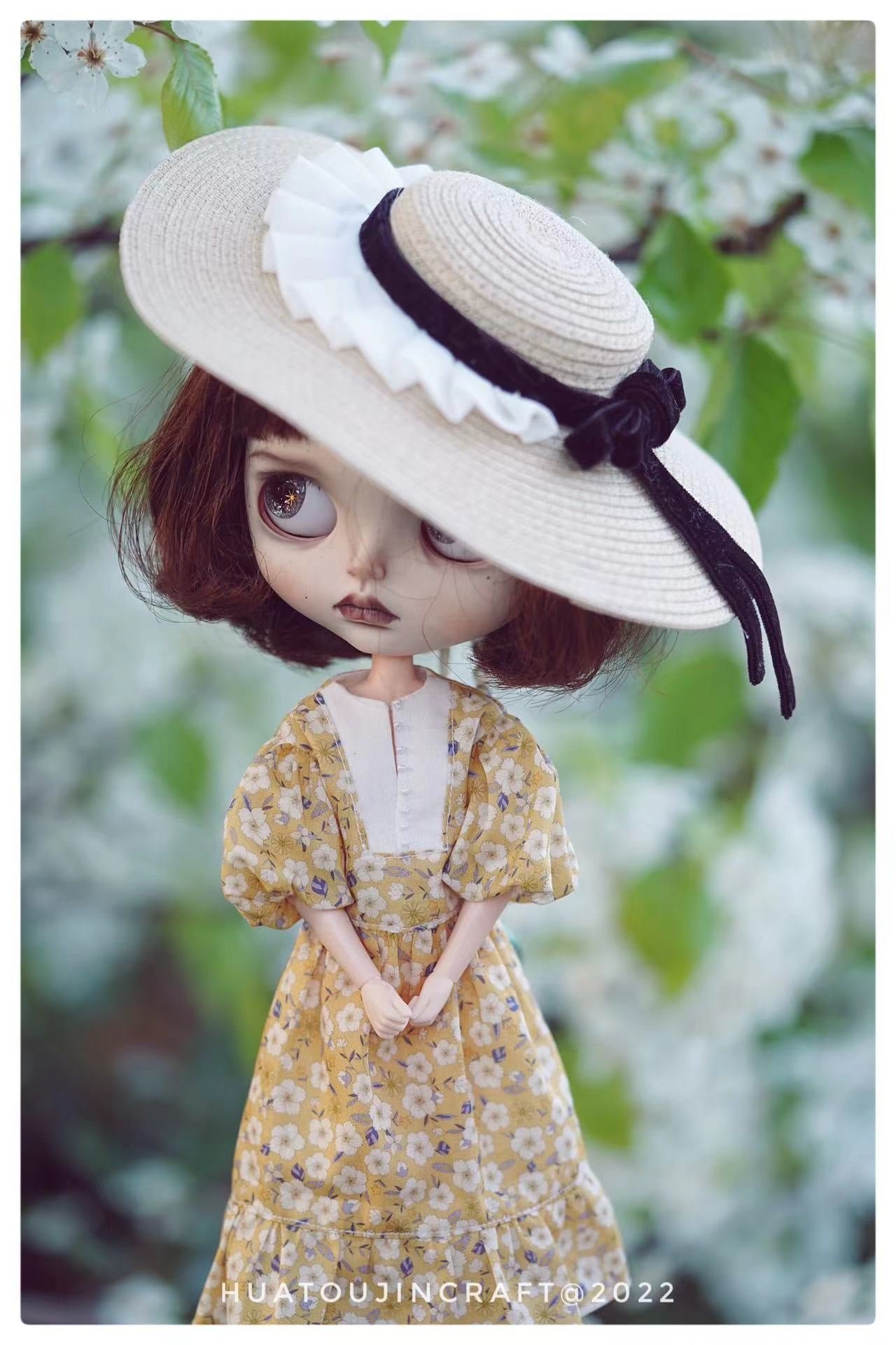 BLYTHE DOLL cloth Dress sewing pattern , Dolls clothes pattern and tutorial, Clothes sewing pattern for stuffies,BLYTHE DOLL cloth raw material DRESS HAT - Image 4
