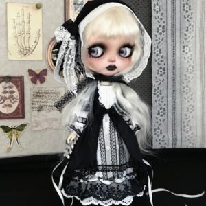 Halloween Long Dress Night Dress for Blythe,BJD 1/6 Doll Clothes Customized 014