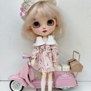 Pink Dress Outfit for Blythe,BJD 1/6 Doll Clothes Customized 015